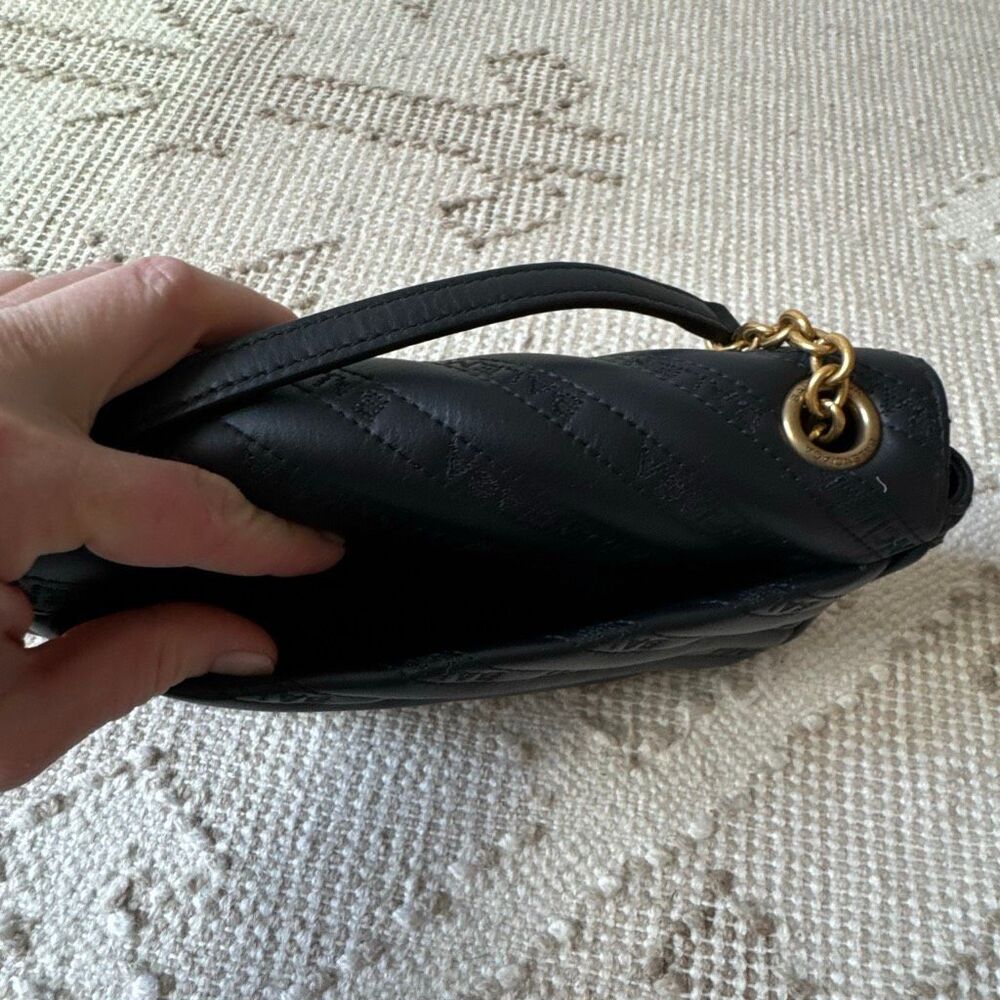Balenciaga Calfskin Logo Matelasse Chain Strap Blanket Reporter XS Black NWT - Picture 11 of 16